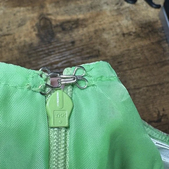 Y2K Worthington Green Paisley Silk Skirt Size 4 Fairycore Fairy‎ Etheral Earthy - Picture 10 of 11